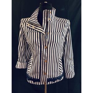 Chico’s Navy Blue & White Jacket